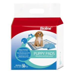 Bioline Puppy Pads 45 x 33cm - 50Pcs [Count - 50, Dimension - 45 x 33cm]